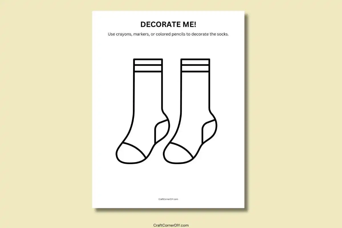 Sock Template Printable