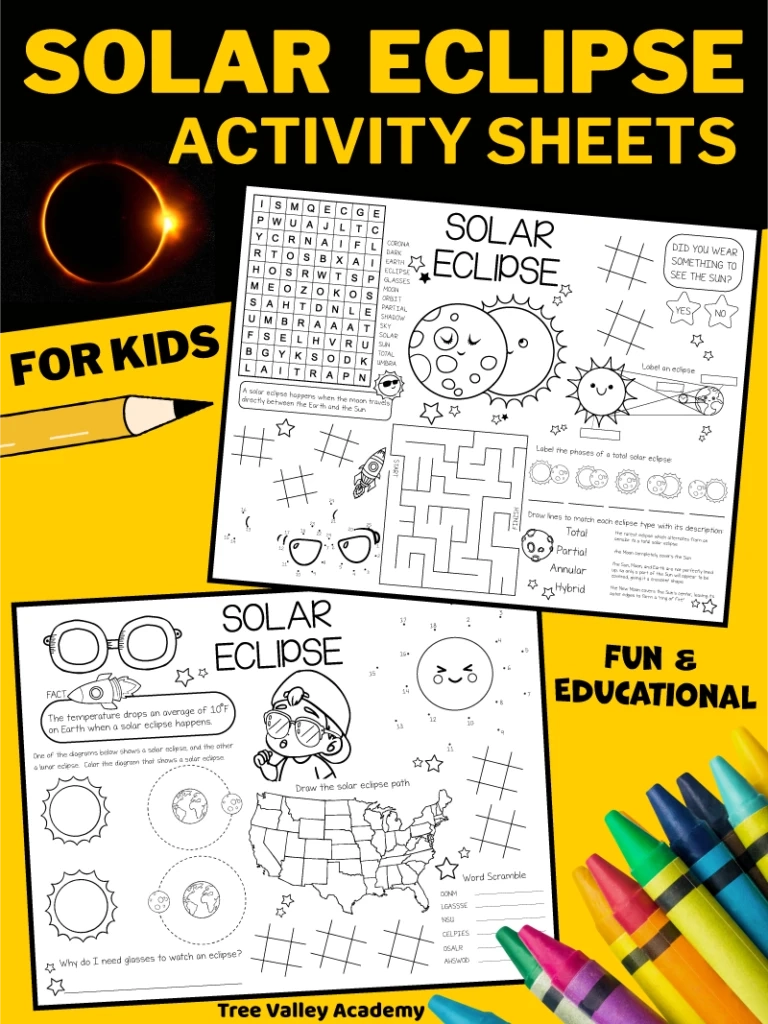 Solar Eclipse Worksheets Printable