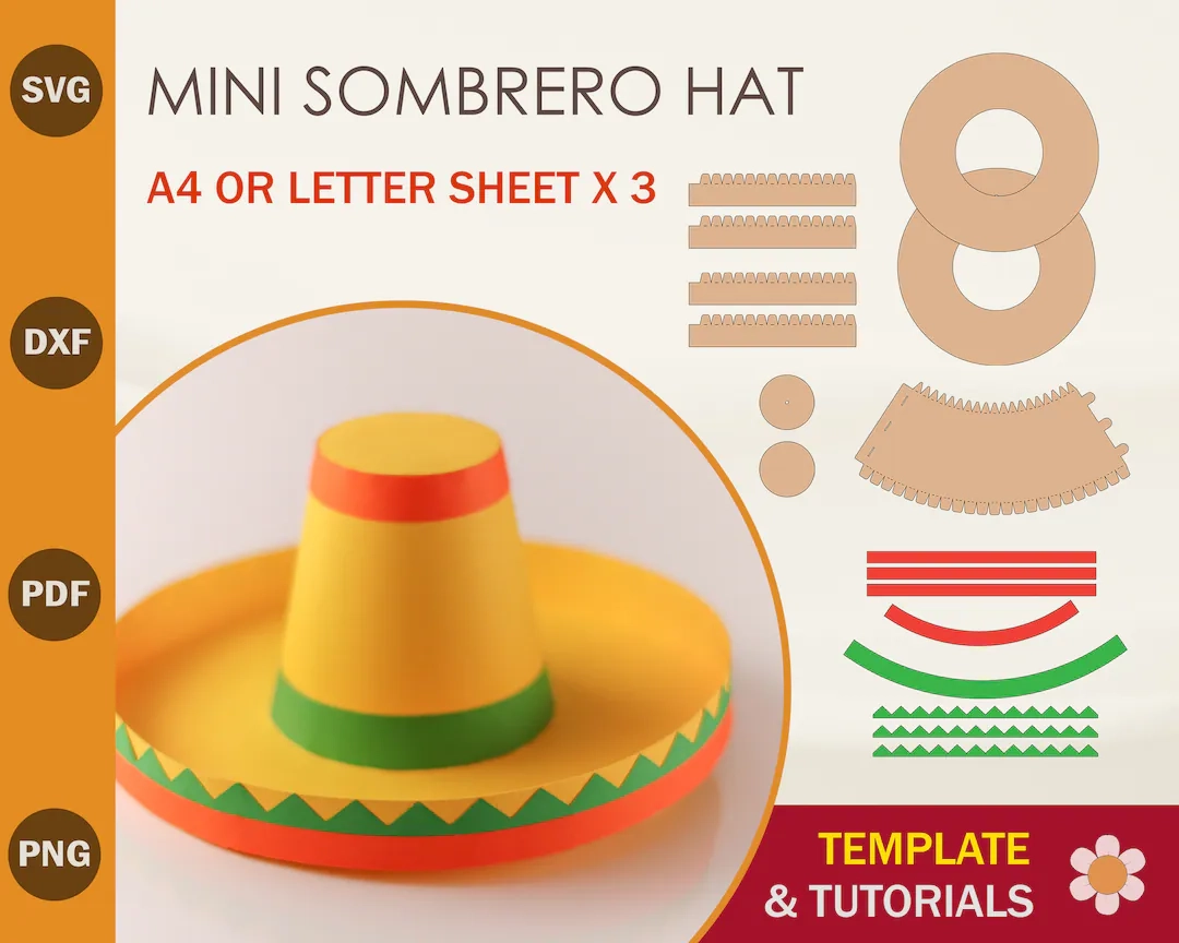 Printable Cut Out Sombrero Template