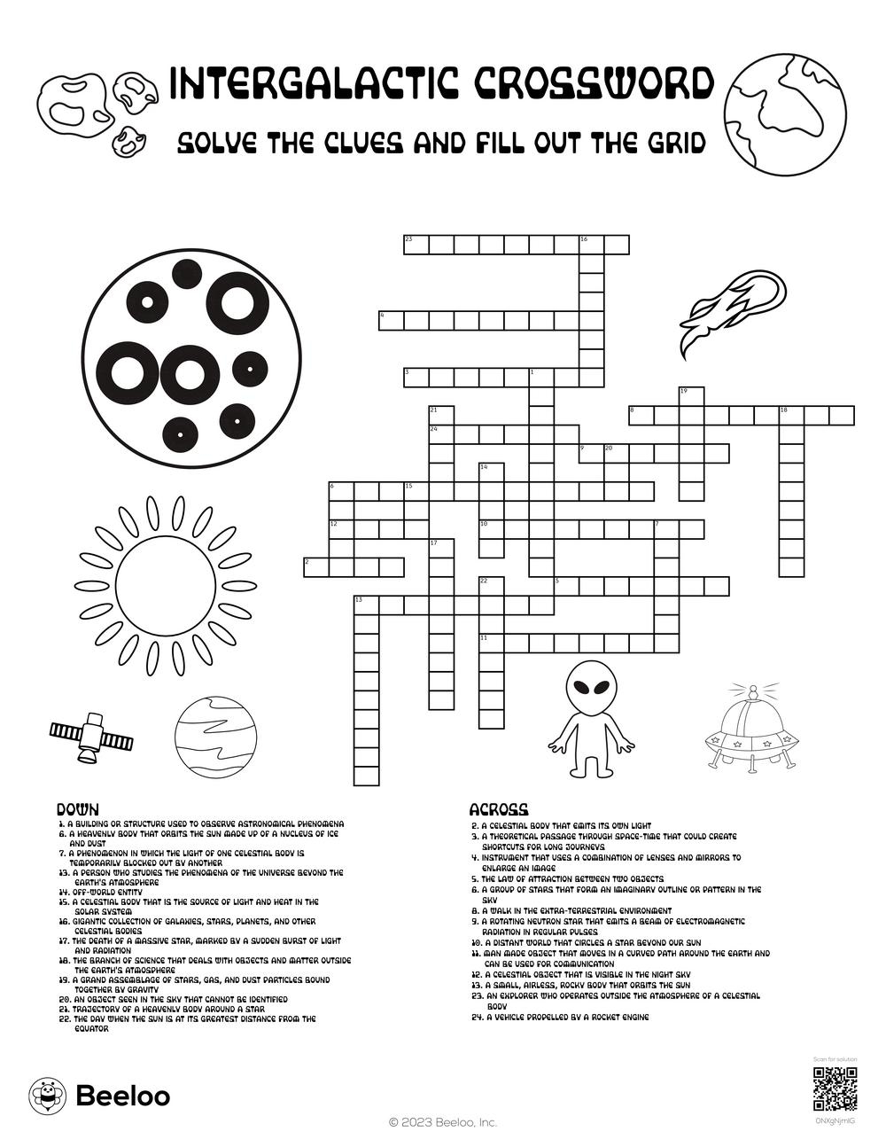 Themed Crossword Puzzles Printable