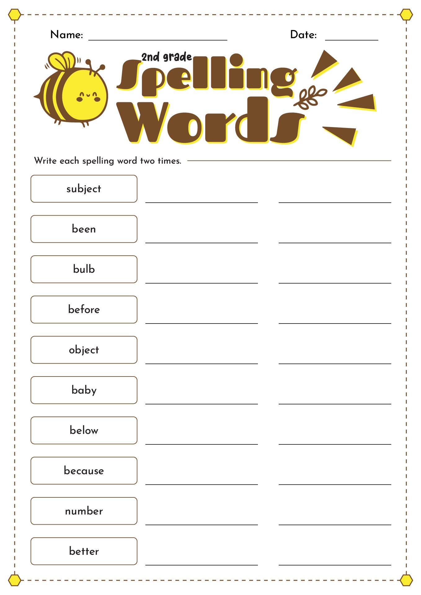 Spelling Worksheet Generator Practice Your Words With Engaging 