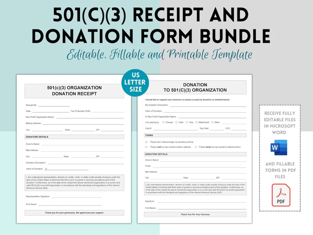 Printable 501c3 Application Forms