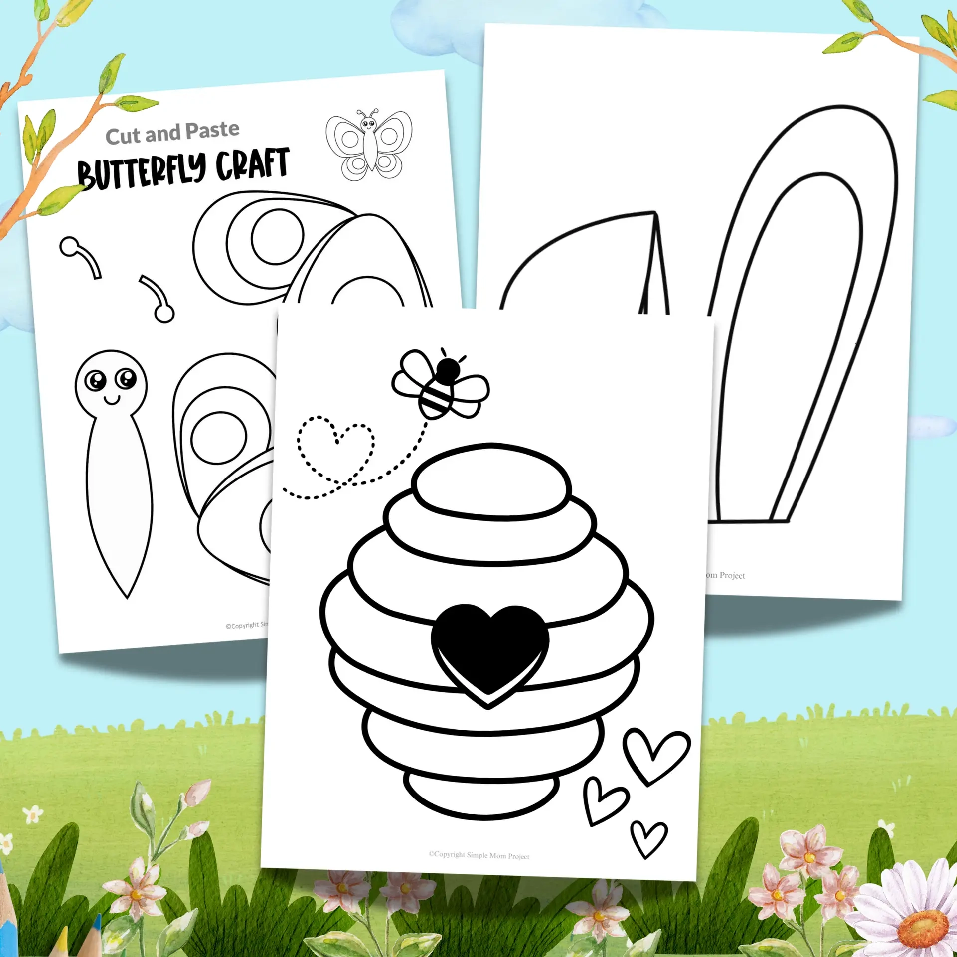 Spring Templates Bundle 100 Printable Stencils amp Cut Out Craft Activities For Kids