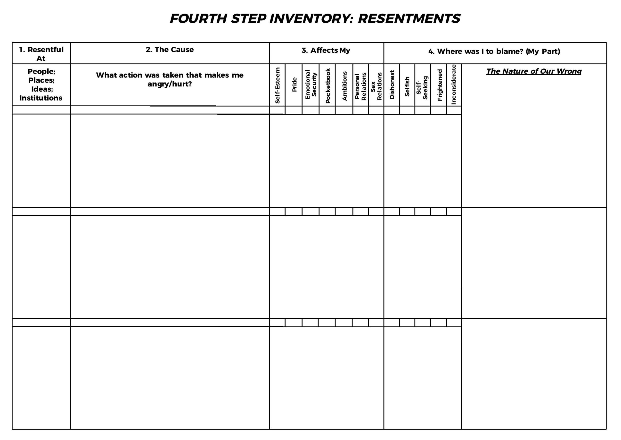 Step 4 Worksheets Printable