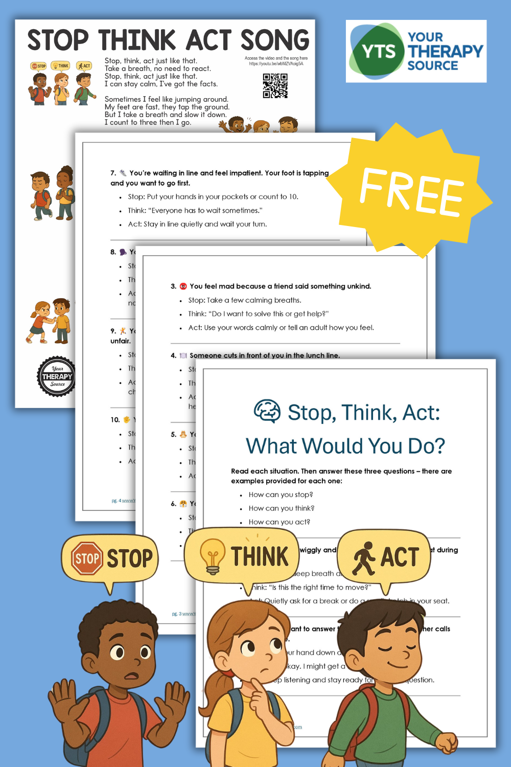 Stop And Think Worksheet Printable