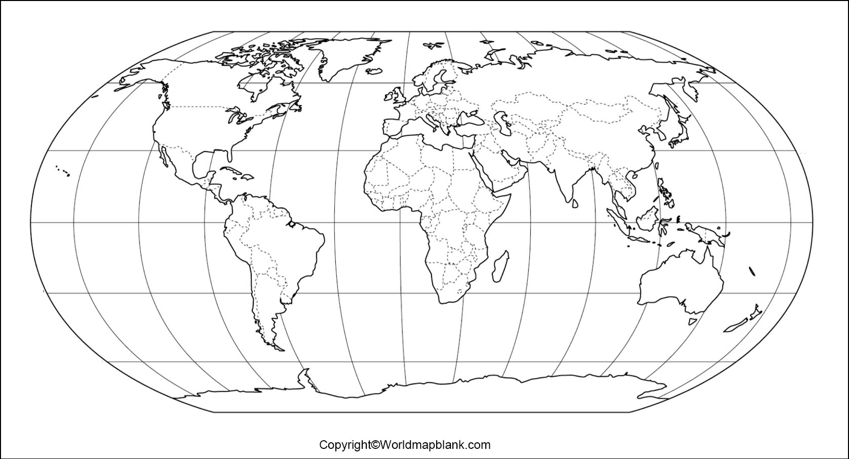 Printable World Map Worksheet