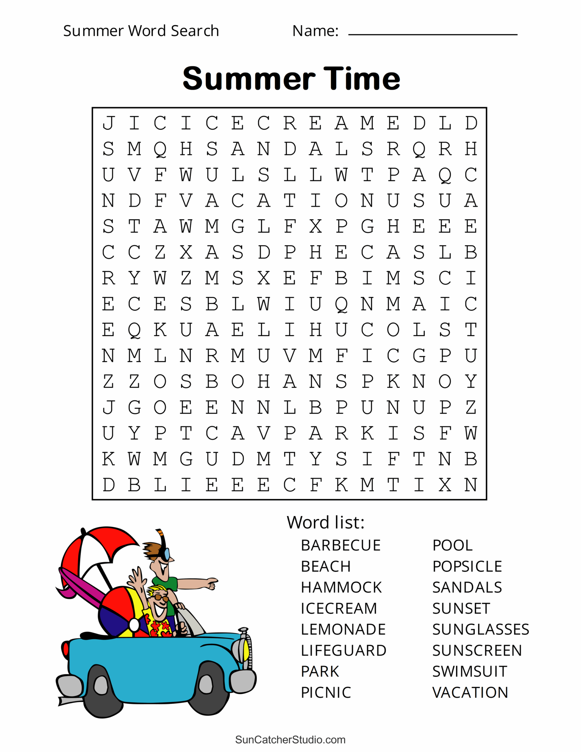 Summer Word Search Free Printable Puzzles Free Printables 