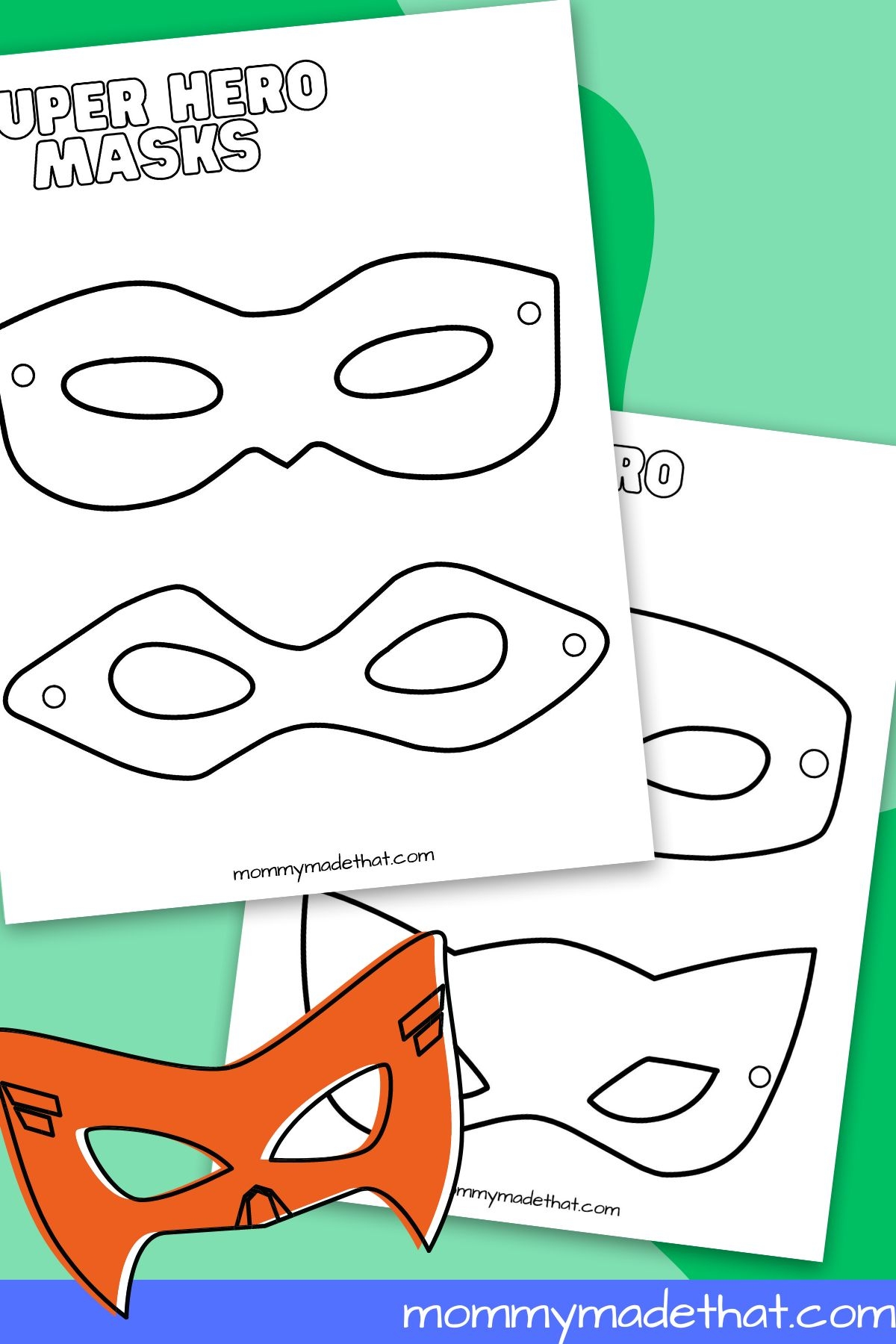 Superhero Mask Template Printables