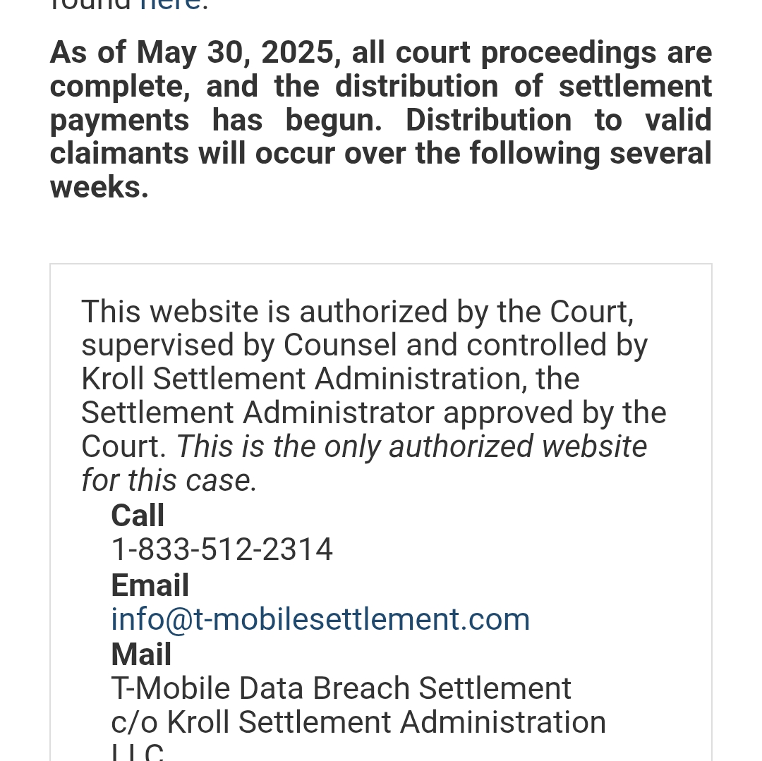 T Mobile Settlement Claim Form 2025