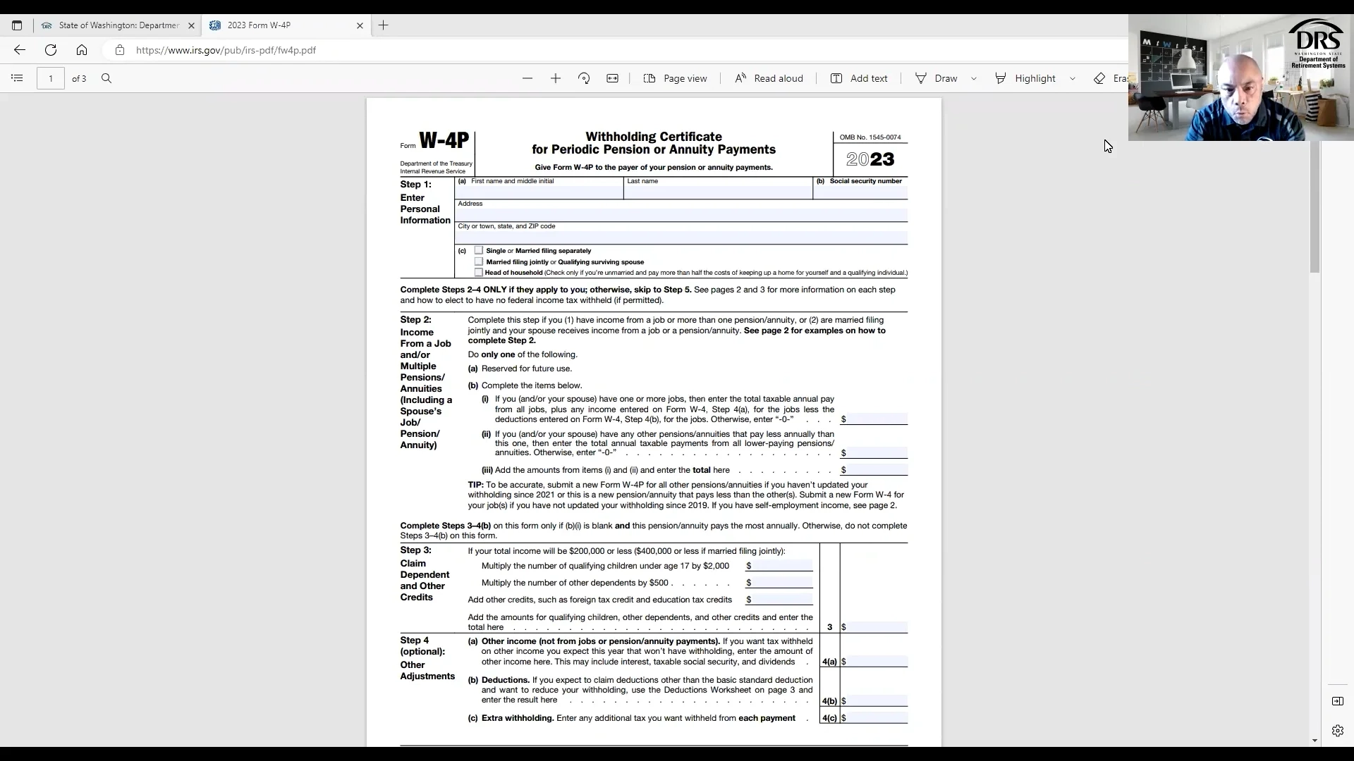 Irs Form W-4p