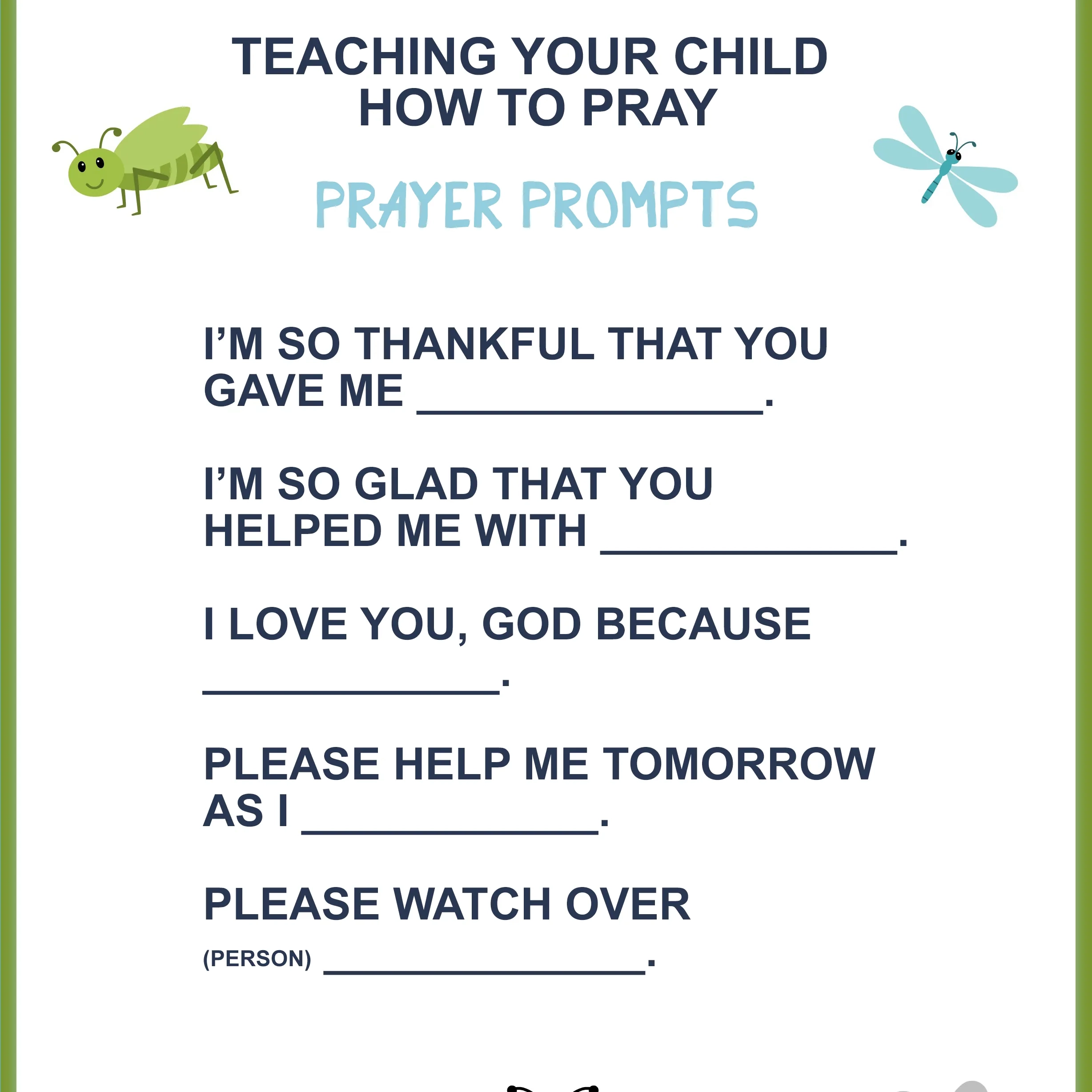 Teaching Your Child How To Pray