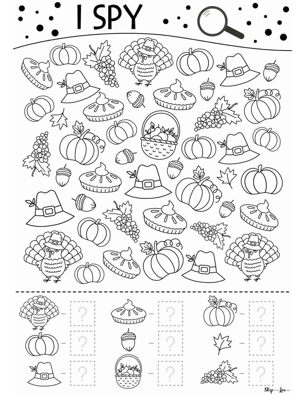 Thanksgiving Printables Worksheets