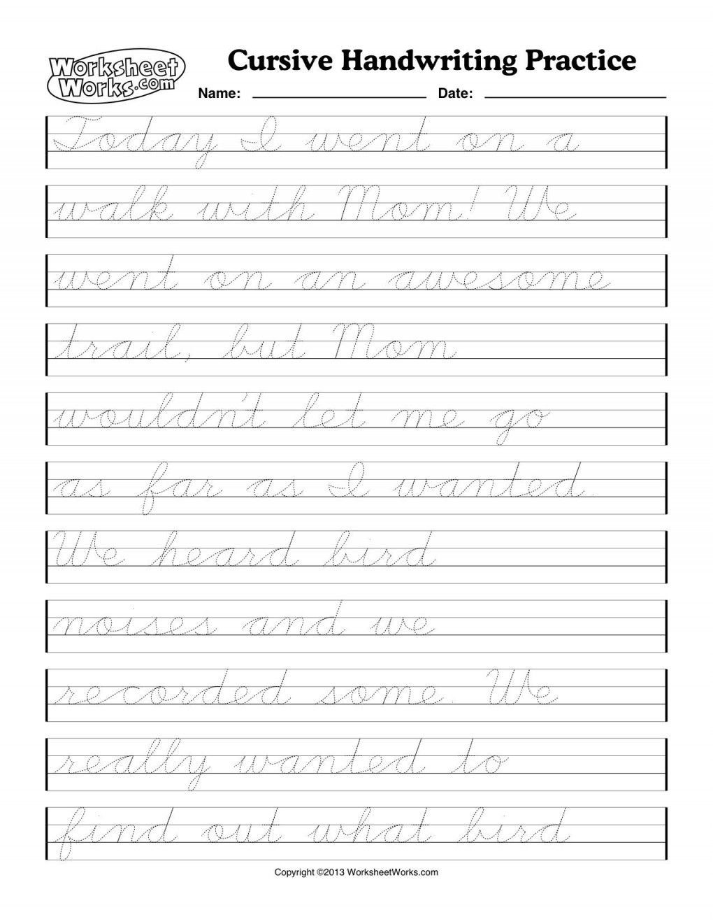 The Star KS2 Handwriting Practice Worksheets Printable 