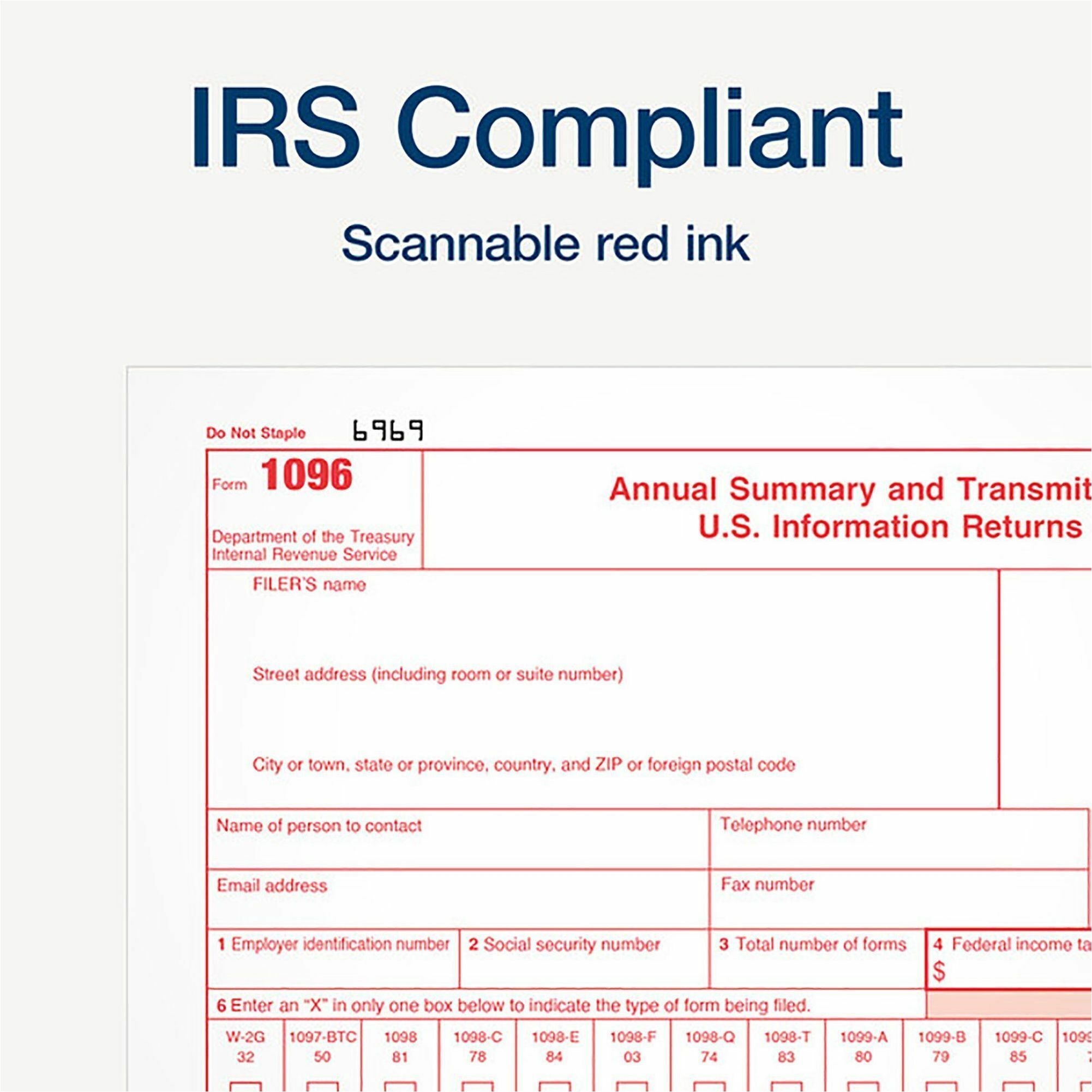 Order Form 1096 From Irs