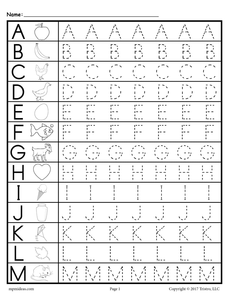 Tracing Letter Tracing FREE Printable Worksheets 