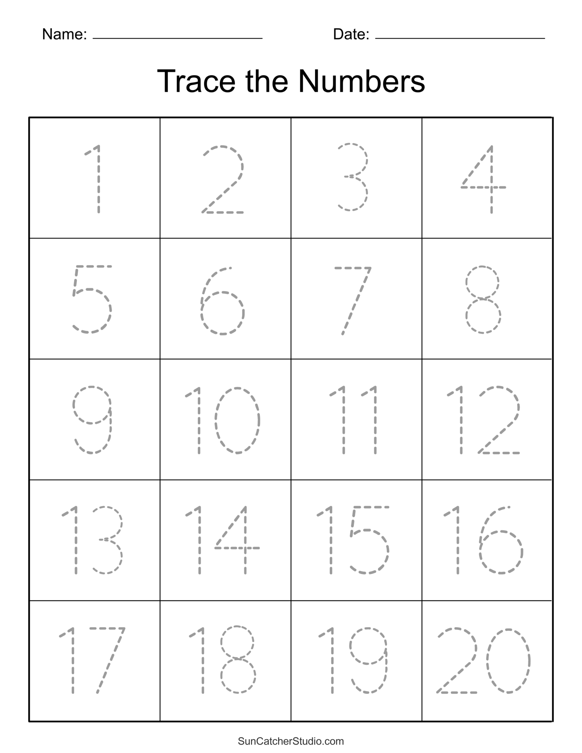 Free Printable Tracing Worksheets For Preschool