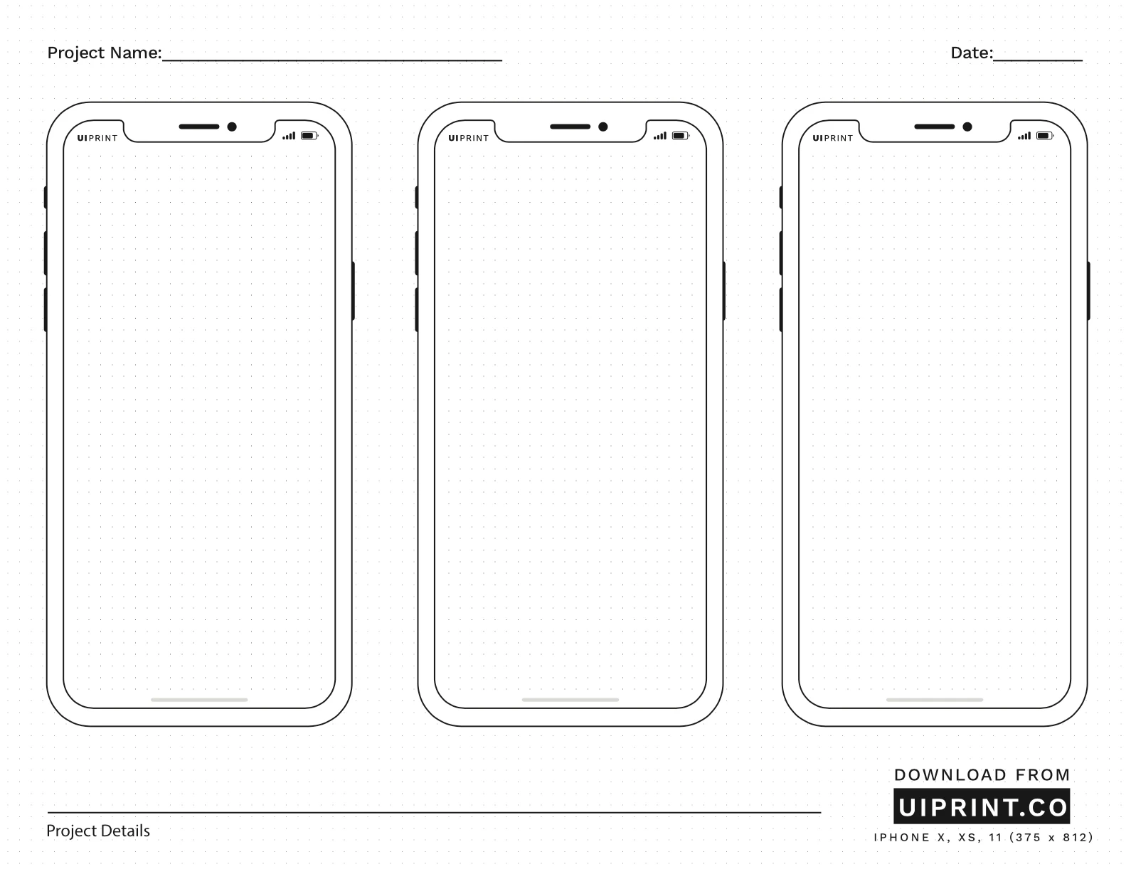 Printable Iphone Template