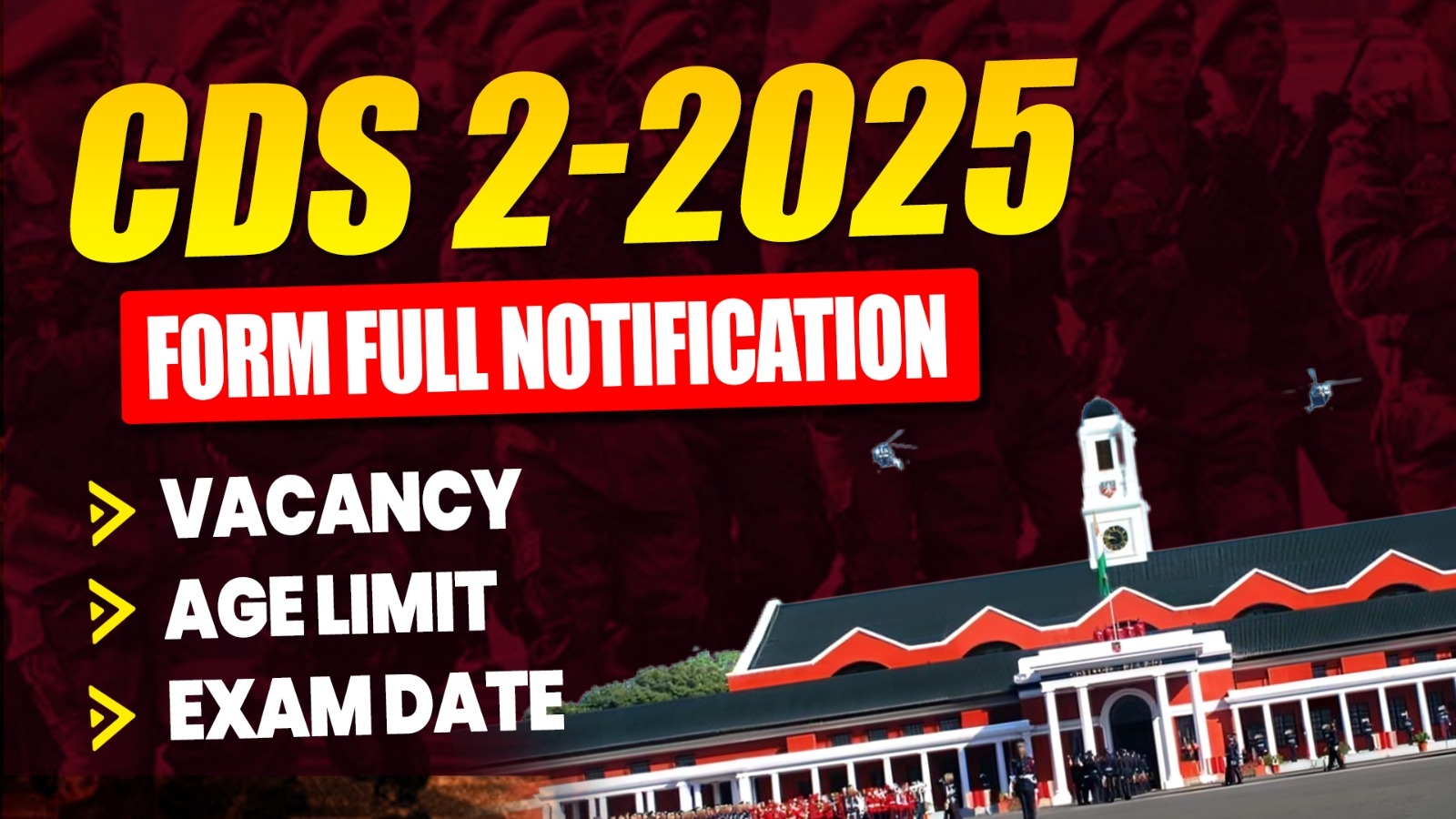 UPSC CDS II 2025 Online Form Notification Of IMA OTA AFA INA