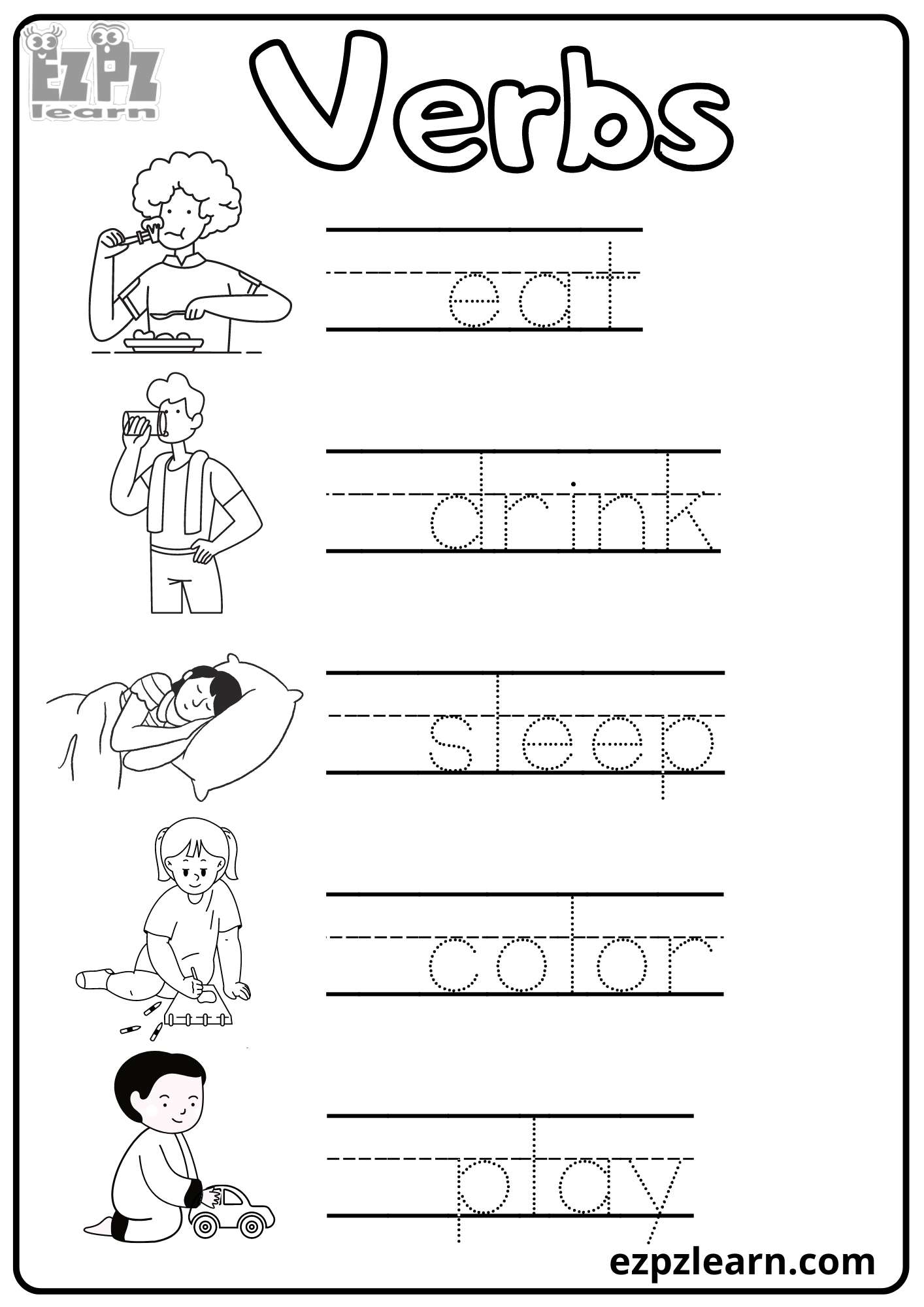 Printable Worksheets For Kids Pdf