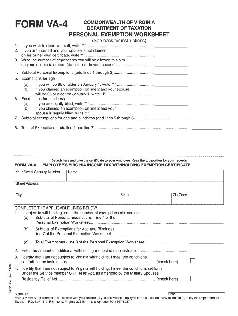 Virginia W4 Fill Out amp Sign Online DocHub