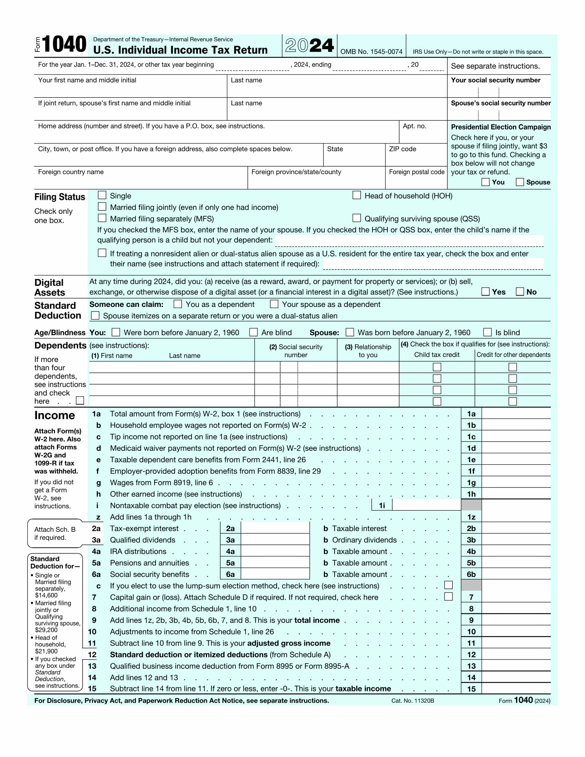 W9 2024 Printable Spanish