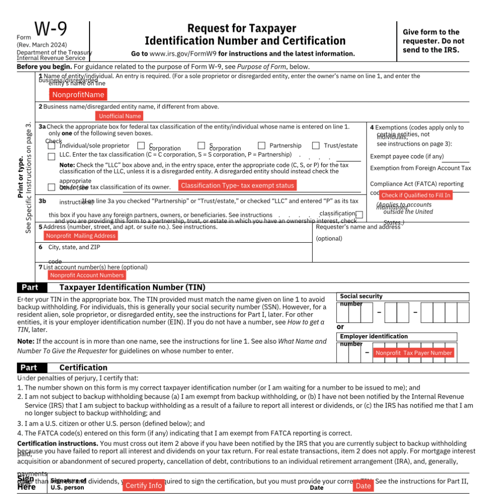 W 9 Form Free Printable 2024