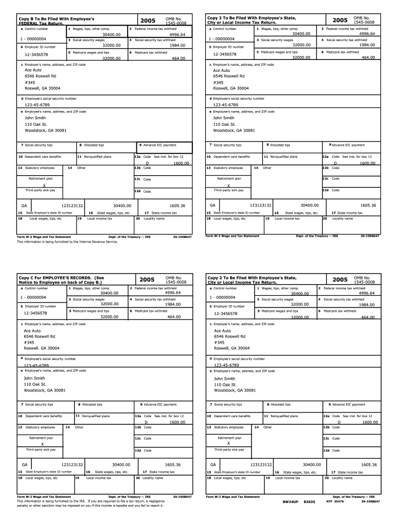 W 2 Form 2025 Printable