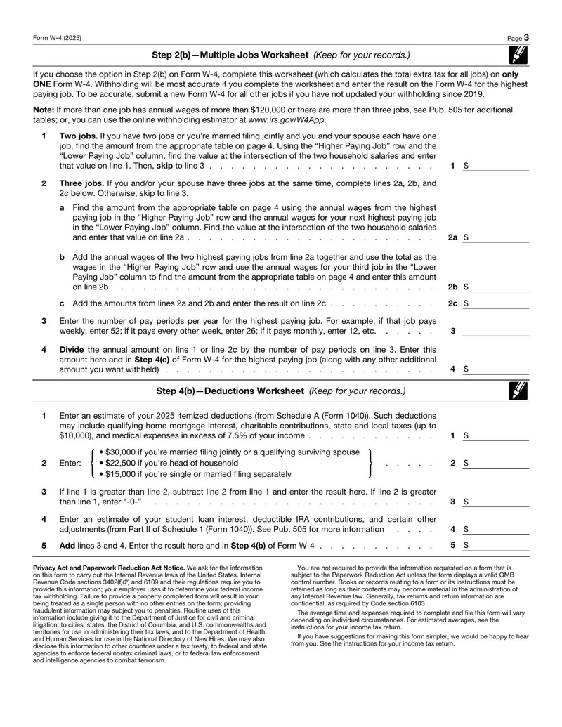 W 4 Form For 2025