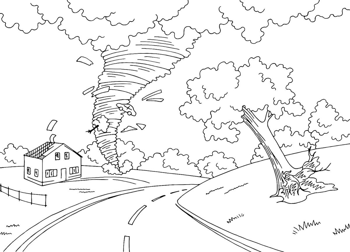 Hurricane Coloring Pages Printable