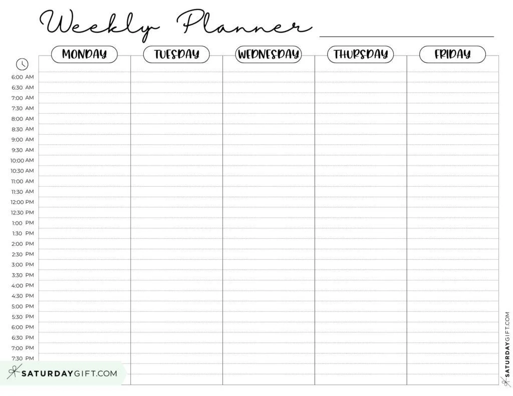 Weekly Planner Printable 39 Cute Free Weekly Calendar Templates 