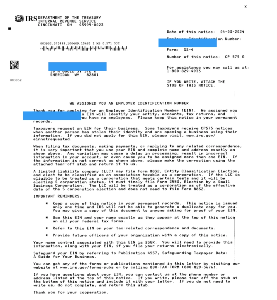 Irs Form Ein Verification