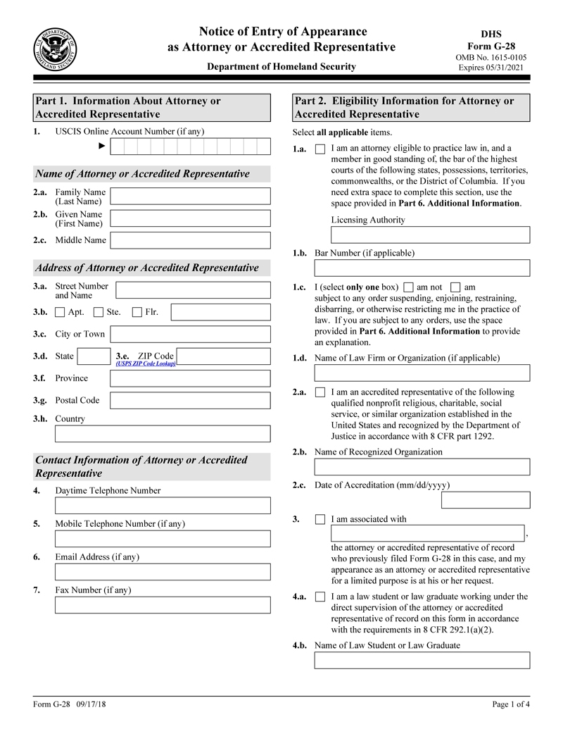 What Is Form G 28 Overview amp Things To Consider