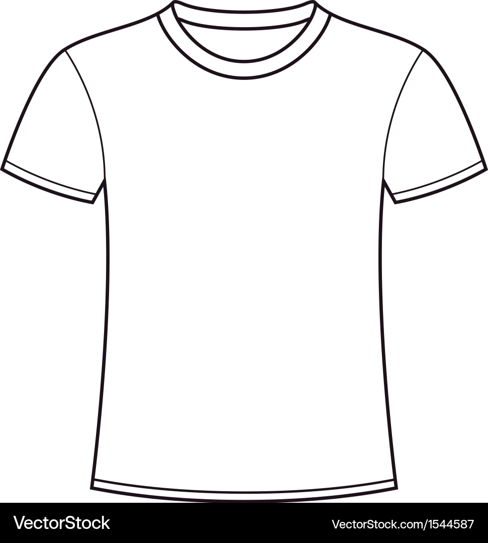 White T Shirt Template Royalty Free Vector Image