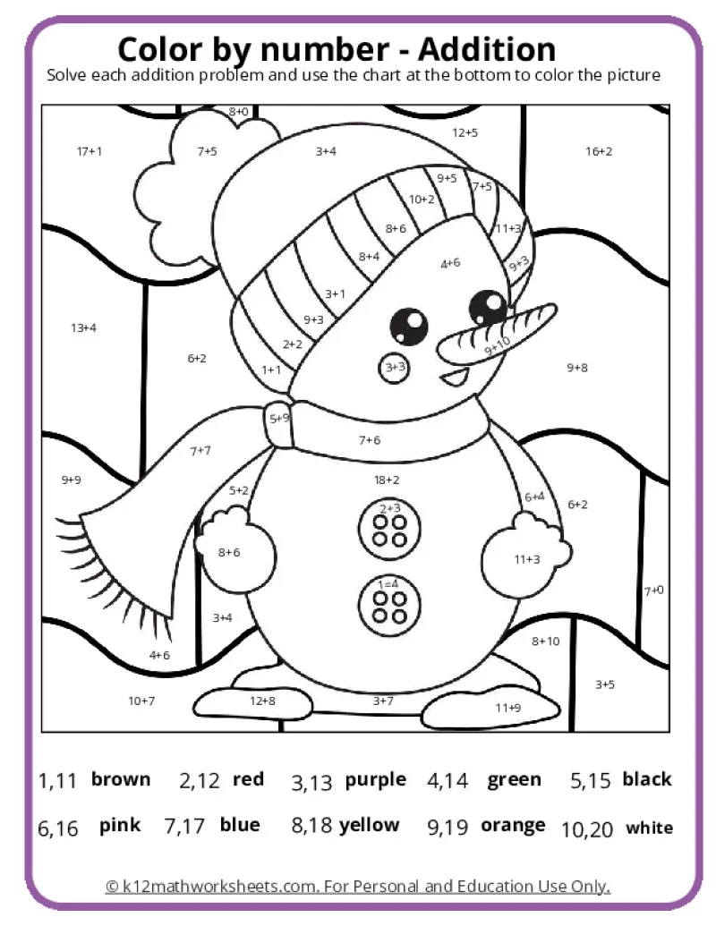 K-12 Free Printable Worksheets