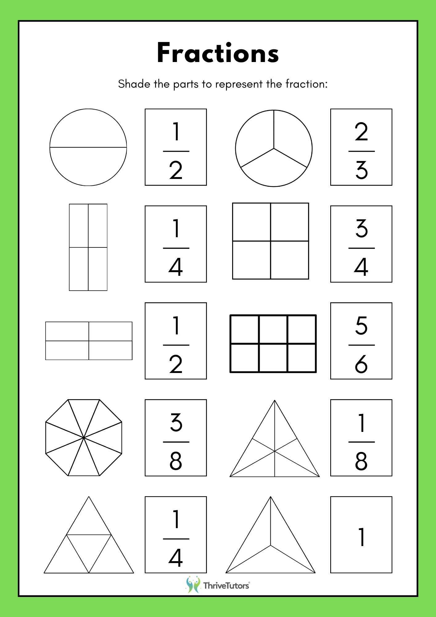 Year 1 Maths Worksheets ThriveTutors Online Tutoring Platform